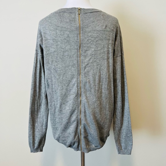 OVERSIZED Slouchy Sweater with Zip Up Back - Size Medium - Picture 4 of 5